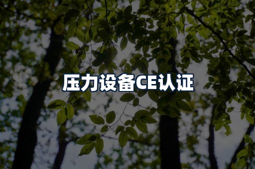 压力设备CE认证